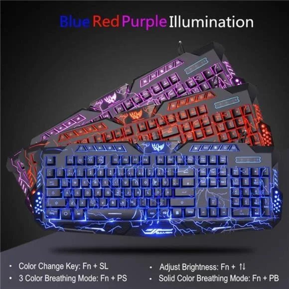 Gaming Keyboard and Mouse,USB Wired Backlit Gaming Mouse and Keyboard Combo